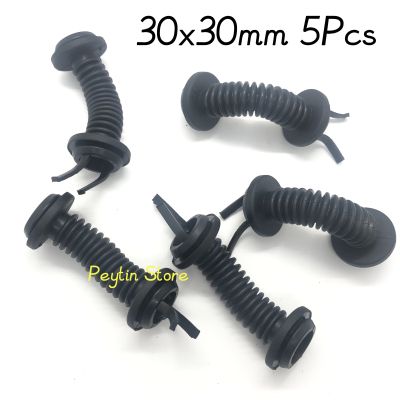5Pcs 30x30mm Special Straight Tube Silicone Sleeve For Automobile Wire Harness Power Cord Waterproof Black Sealed Door Tube