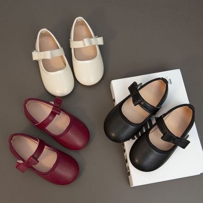 Little Girls Mary Janes Simple Design Daily Light Autumn Children Princess Shoes Three Colors Round Toe 21-30 Chic Kids Flats