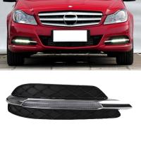 Car Flashing 1Pair DRL For Mercedes Benz W204 C200 C260 C300 C CLASS 2011 2012 2013 Daytime Running Lights Fog head Lamp cover