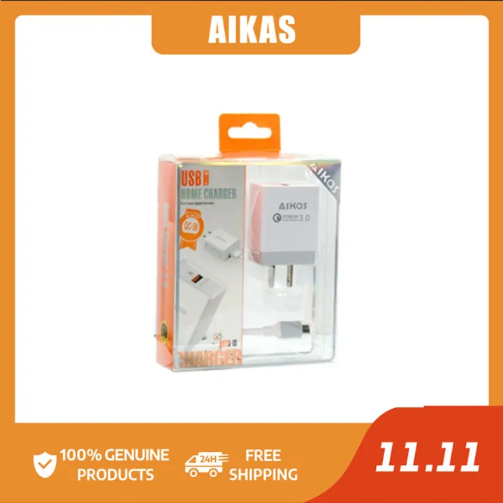 AIKAS Ai-Qc57  Fast Charging Travel Charger For Android | Lazada PH