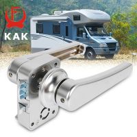 【YF】 KAK Zinc Alloy RV Door Lock Handle Knobs Keyless Camper Car Toilet Locks Caravan Boat Latch Security Interior Hardware