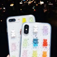 Candy bear 3D relief Clear Case 6s 7 8 7 plus X XS XR XSmax 11 Pro 11Promax Soft Phone Case