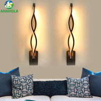 Modern Led Wall Lamps for Bedroom Living Room Loft Stair Lights 220v Iron Painted Sconce Lamp White Black Wall Light Fixture