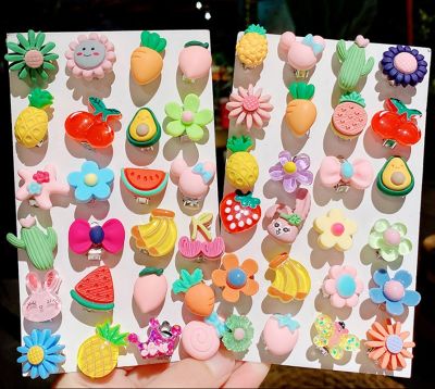 【YF】 Childrens Without Ear Holes Earrings Clips Little Girls Cute Flower Fruit Fashion Jewelry Gift 2023 New Wholesale