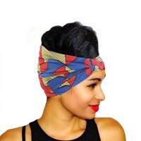 African Print Stretch Cotton Headband for Women Elastic Headwear Turban Head Scarf Ladies Bandage Head Wrap Hair Accessories