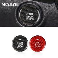 、‘】【’ Carbon Fiber Car Styling Interior Engine Start Stop Button Cover Trim For Mazda 3 CX-30 2020-2023 CX30 EV 2021-2023