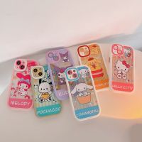 การ์ตูนน่ารัก Hello Kitty My Melody Kuromi Cinnamoroll Pom Pom Purin Pochacco เคสโทรศัพท์สำหรับ iPhone 14 Pro Max 14 Pro 14 Plus กันกระแทกโทรศัพท์นุ่มฝาหลังสำหรับ iPhone 13 Pro Max เคสโทรศัพท์สำหรับ12 11เปลือกป้องกัน