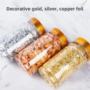 Gold Silver Irregular Aluminum Foil Paper Nail Art Sticker Nail