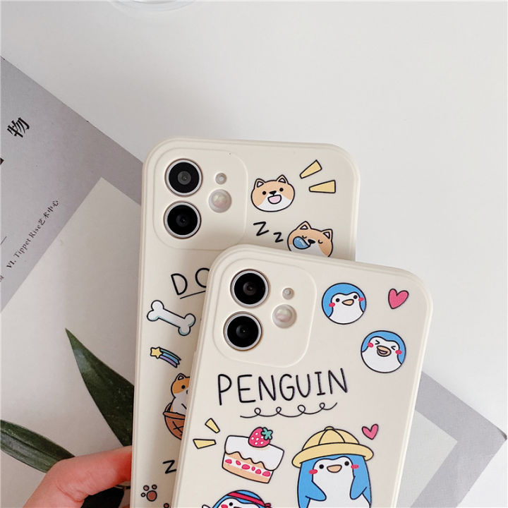 เคสโทรศัพท์เพนกวินน่ารักสำหรับ-tecno-pova-3-spark-10-pro-6-go-2023-8c-8p-7t-camon-18p-pop-5-lte-ฝาหลังชิบะอินุสัตว์