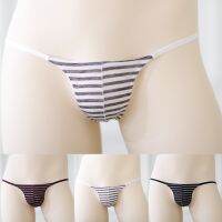 【YF】❆  Man T-back Thongs Cotton Striped Panties G-string Erotic Breathable Low Waist Underpants Gays Briefs Y2k