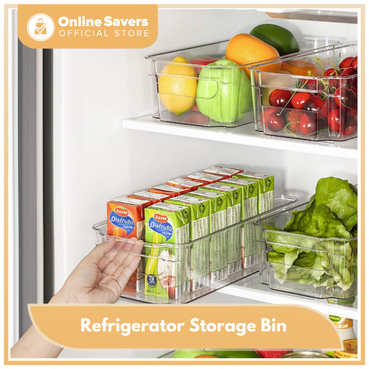 Onlinesavers Refrigerator Storage Bin With Handle Multifunctional