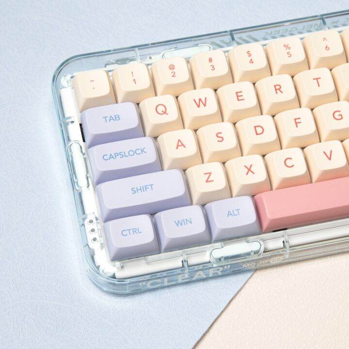 132-คีย์-marshmallow-keycap-xda-profile-น่ารักสีชมพู-pbt-sublimation-คีย์บอร์ด-keycap