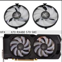 พัดลมระบายความร้อน XFX XFX RX470 480 570 580 4G 8G ของใหม่ พร้อมส่ง