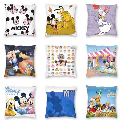 Cartoon Disney Mickey Minnie Pillow Pillowcase Christmas Pillow Covers for Bed Pillows Ornamental Pillows for Living Room Hugs