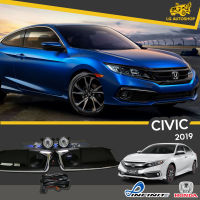 ไฟตัดหมอกซิวิค ไฟสปอร์ตไลท์ ฮอนด้าซิวิค HONDA CIVIC 2019 ( ยี่ห้อ INFINITE )  พร้อมอุปกรณ์ติดตั้งครบชุด