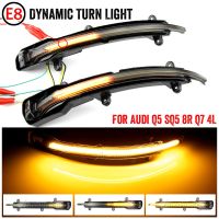 ♕ 2pcs For Audi Q5 SQ5 8R 2010-2017 Q7 Facelift 2010-2015 LED Side Wing Dynamic Turn Signal Light Rearview Mirror Indicator