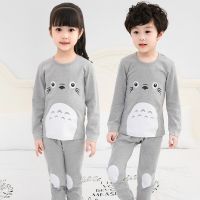 Kids Baby Totoro Sleepwear Toddler Boys Clothes Winter Animal Pajamas Children Cotton Pijama Set for Girls 10 11 Years Nightwear