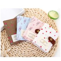 Cute Women Business Card Holder Case Book Canvas Bank Credit Card Clip Wallet Cardholder Print Floral ID Card Bag 20 Bits