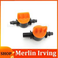 Merlin Irving Shop 4/7mm 6mm Hose Water Valve Garden Auto Watering Drip Irrigation connector System 1/4" Mini Pipe Barbed Switch Control Fittings a