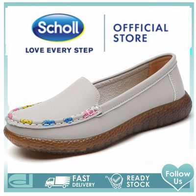 Scholl รองเท้าแตะผู้หญิง Scholl หนังรองเท้าผู้หญิง Scholl รองเท้าผู้หญิง Scholl ผู้หญิงรองเท้าแตะรองเท้าลำลองผู้หญิงโบฮีเมียนโรมันรองเท้าแตะ รองเท้าฤดูร้อนรองเท้าแตะผู้หญิงรองเท้าแบน 41