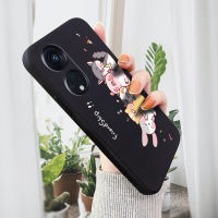 เคส PMP สำหรับ OPPO Reno8 T Oppo Reno8 T 5G เคสโทรศัพท์การ์ตูนมิตรภาพสัตว์เคสป้องกันทนแรงกระแทกคลุมทั้งหมดของเหลวทรงสี่เหลี่ยมดั้งเดิมปลอกซิลิโคน