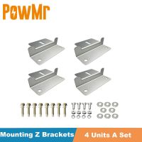 PowMr Aluminum corrosion-free construction Solar Mounting Z Brackets For Panels Mounting RV Boat Off Grid Roof  4 Units A Set