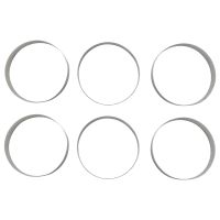 6 Pcs Mini Tart Ring Stainless Steel Tartlet Mold Circle Cutter Pie Ring Heat-Resistant Perforated Cake Mousse