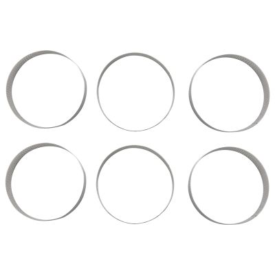 6 Pcs Mini Tart Ring Stainless Steel Tartlet Mold Circle Cutter Pie Ring Heat-Resistant Perforated Cake Mousse Molds