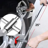 25" escoping Lug 17 19 21 23 mm Socket Wrench Universal Tire Nut Wrench Set 4 Size Sockets Car Wheel nut Remove Tools