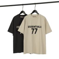 ✔▣ เสื้อยืดแขนสั้นลําลอง ผ้าฝ้าย พิมพ์ลายตัวอักษร FOG ESSENTIALS ตัวเลข 77 สไตล์สตรีท แฟชั่นสําหรับผู้ชายและผู้หญิง