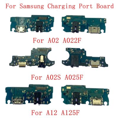 ขั้วต่อพอร์ตชาร์จ USB สายเชื่อมต่อ Flex Cable สําหรับ Samsung A02 A022F A02S A025F A12 A125F อะไหล่