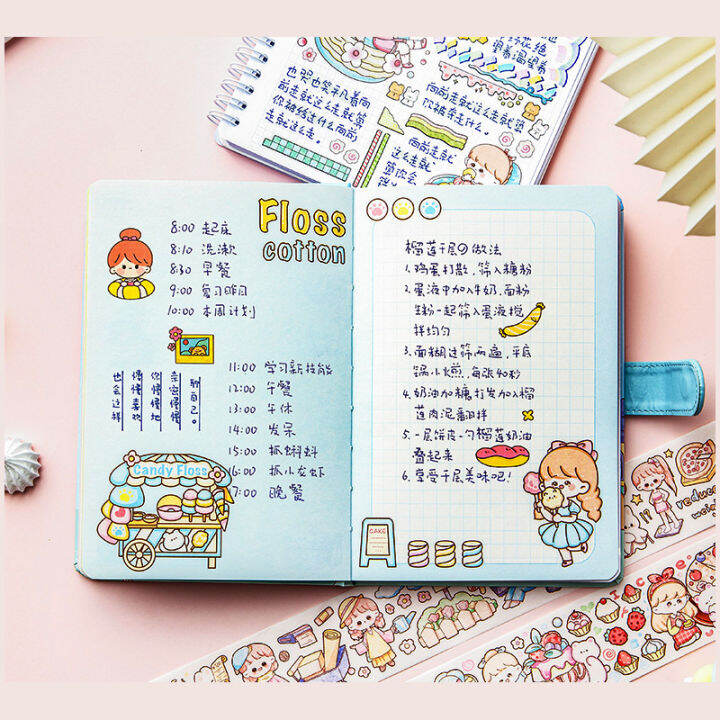 color-notebook-student-notebook-student-ledger-three-dimensional-title-page-magnetic-buckle-ledger-cartoon-notebook-cute-notebook