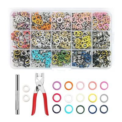 300 Sets Stainless Steel Snap Button Snap Buttons Metal Snaps with Snap Fastener Tool for Clothing,Crafting,Leather,Sewing(15 Colors)