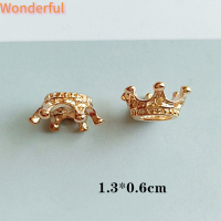 ?【Lowest price】Wonderful มงกุฎเล็กโลหะผสมสามมิติหลากสีแบบ DIY เครื่องประดับแฟชั่น1อัน