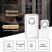 Self-powered Wireless Doorbell 100m Range Home Intelligent Door Bell Chime AC 230V Doorbell Plug and Play For Villa House Hotel