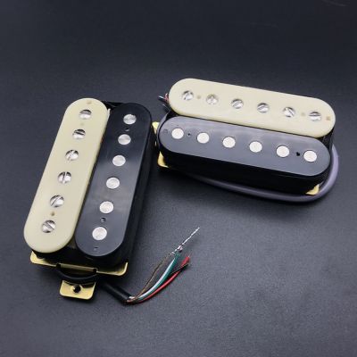 Humbucker Pickup Double Coil Electric Guitar Pickups Neck And Bridge Zebra Color Adjustable Slug Pole Pieces With Screws