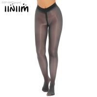 ☃✌Gsgw Mulheres เซ็กซี่ Zíper Virilha Sheer Meia-Calça Elástica โปร่ง Calças De Lingor Sólida Elásticko