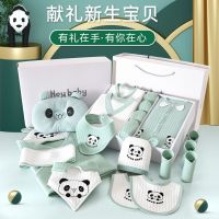 【Ready】? Newborn pure cotton autumn and winter baby clothes gift box set just born 0-6 baby first month meeting gift