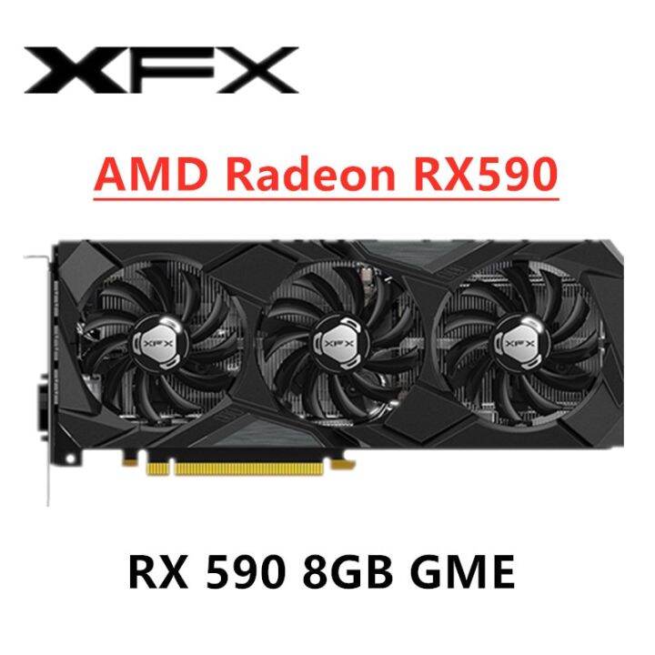 1 XFX RX 590 8GB GDDR5 Graphics Cards GPU Radeon AMD Radeon RX590 GME ...