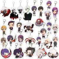 [HOT HUIQKKJKUIO 556] อะนิเมะ Tokyo Ghoul Kaneki Ken พวงกุญแจคอสเพลย์อะคริลิค Key Chain จี้ Keyring Prop