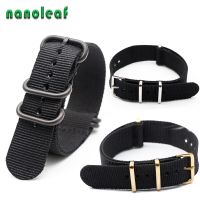 xiaozh Fit Belt Breathable Nylon Watch Strap Men Women Watchband 18mm 20mm 22mm 24mm Black Color Stripes 7 Color Buckle