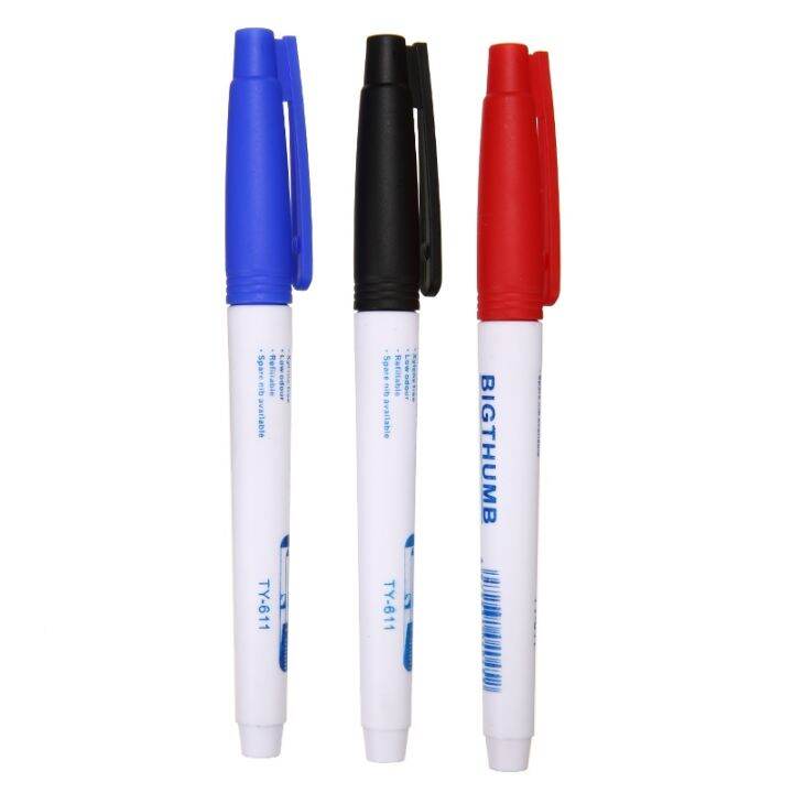 3pcs-long-head-markers-pens-30mm-red-black-blue-ink-deep-hole-marker-pen-multi-purpose-waterproof-permanent-marking-pen-tool