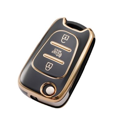npuh Flip 3 Button Tpu Car Key Case Cover for Kia K2 K5 Picanto Morning Sportage Rio Ray Hyundai Solaris Accent Pride Verna Tucson