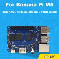 For Banana Pi BPI M5 Amlogic S905X3 4GB LPDDR4+16G EMMC Development Board+Case+Fan+4XHeat Sink+Power Adapter Set