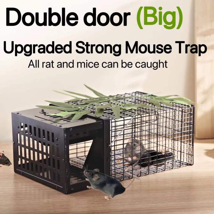 Black Double-door Large Mouse Cage Mousetrap Continuously Catches