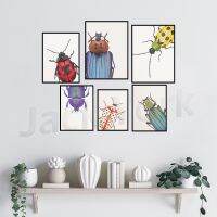 Insects Gallery Wall Art เหมาะสำหรับโรงเรียนประถมและมัธยมต้นธีมวิทยาศาสตร์กีฏวิทยาการตกแต่งห้องเรียนเต่าทองแมลงสีน้ำ