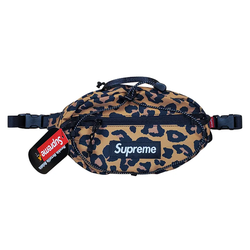 Supreme 20FW 49th Sling Waist Bag Leopard-print waist bag chest