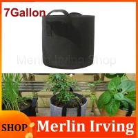 Merlin Irving Shop 7 Gallon Plant Growing Bag flower grow pots 7gal potato tomato Seed gardenHandle Vegetable Fabric Eco-Friendly Garden Tools