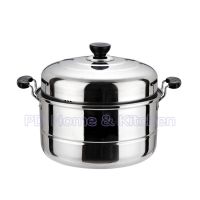 MH หม้อ หม้อ นึ่ง Streamer Pot  ซึ้ง 2 ชั้น  # zl0334-34cm  Zheng Li 2 ชั้น หม้อนึ่ง ซึ้ง