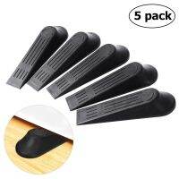 ☋ WINOMO 5pcs Door Stop Stoppers Door Block Wedges (Black)